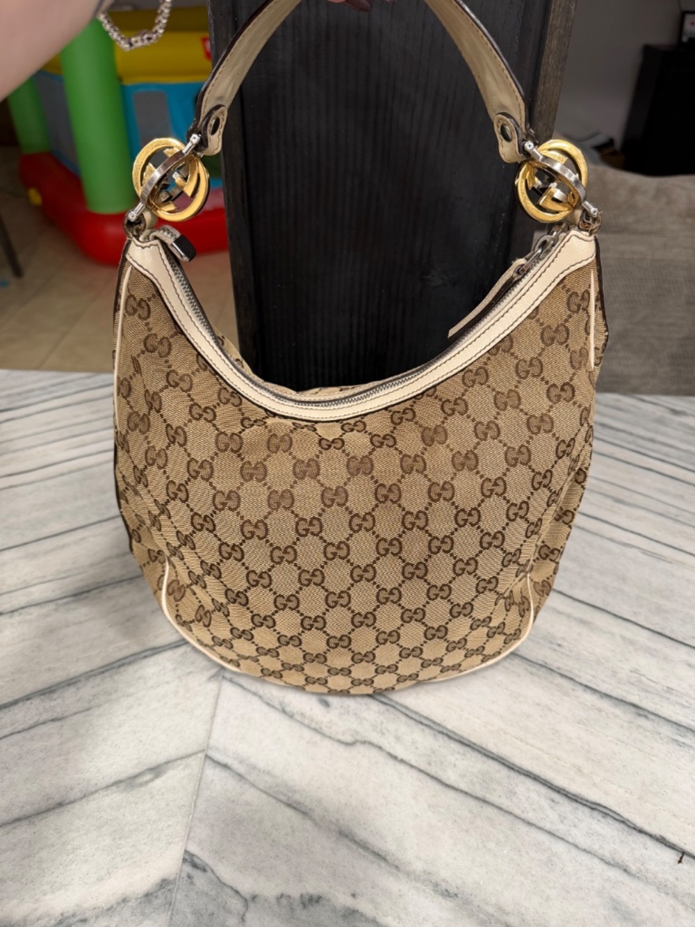Gucci twins hobo GG canvas medium
